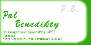 pal benedikty business card